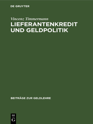 cover image of Lieferantenkredit und Geldpolitik